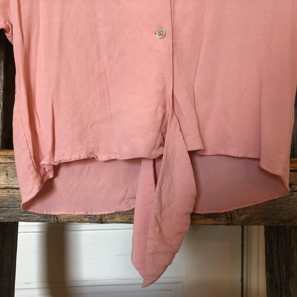WILFRED FREE Pink Front-Tie Blouse - Picture 4 of 9